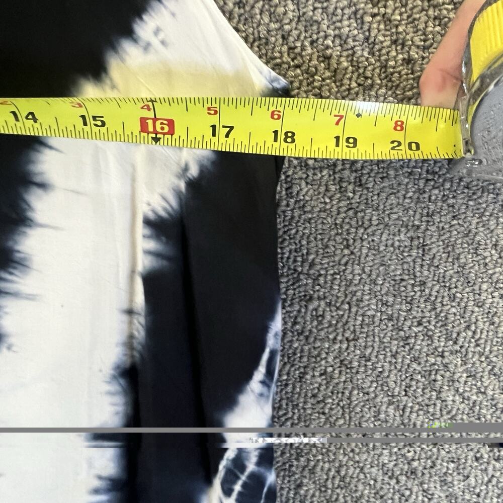 Orageous Black and grey tie-dye maxi dress with asymmetrical handkerchief hem Sm - Picture 8 of 8